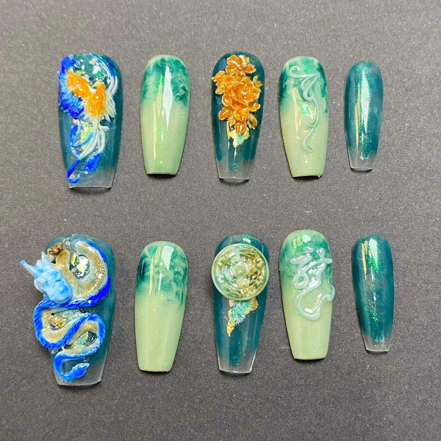 Dragon Phoenix Jade